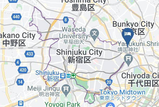 Shinjuku Ward - Via Inn Iidabashi Korakuen Maps