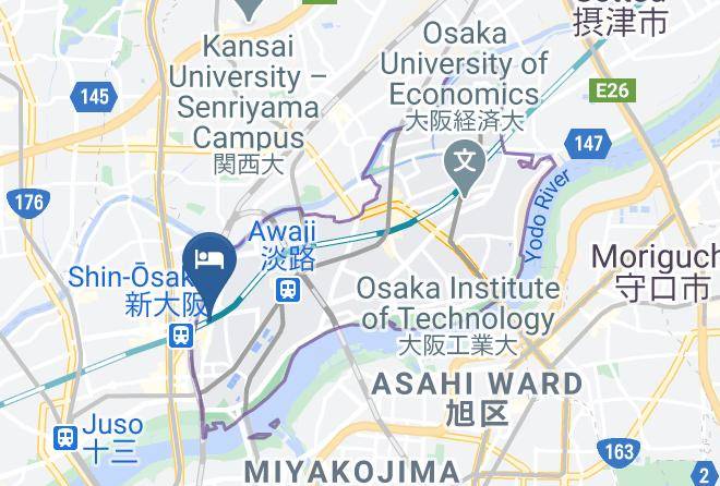 Osaka City Higashiyodogawa Ward - Via Inn Shin Osaka Maps