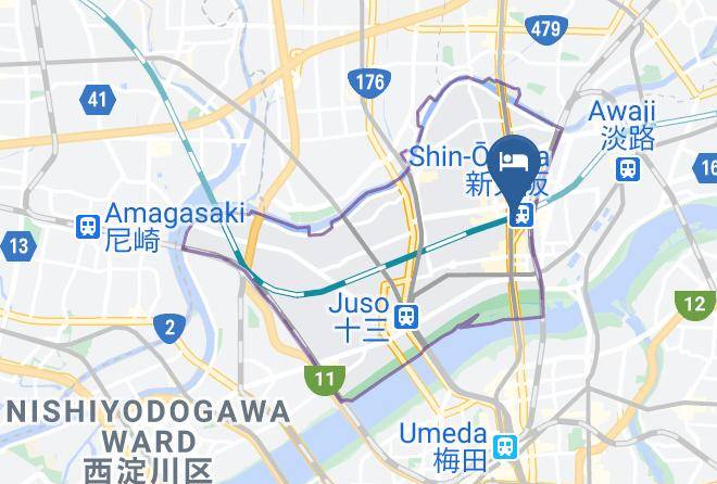 Osaka City Yodogawa Ward - Via Inn Shin Osaka Station Maps