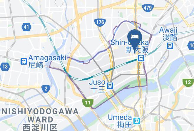 Osaka City Yodogawa Ward - Via Inn Shin Osaka West Maps