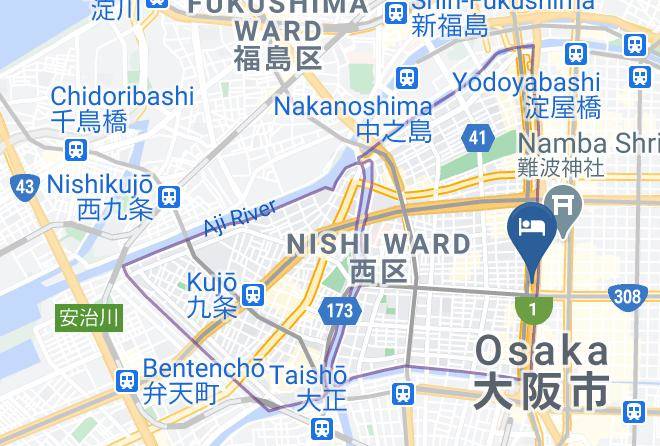 Osaka City Nishi Ward - Via Inn Shinsaibashi Nagahoridori Maps