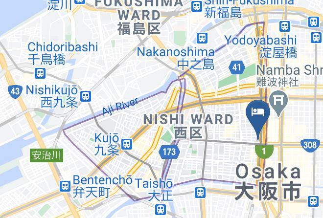 Osaka City Nishi Ward - Via Inn Shinsaibashi Yotsubashi Maps