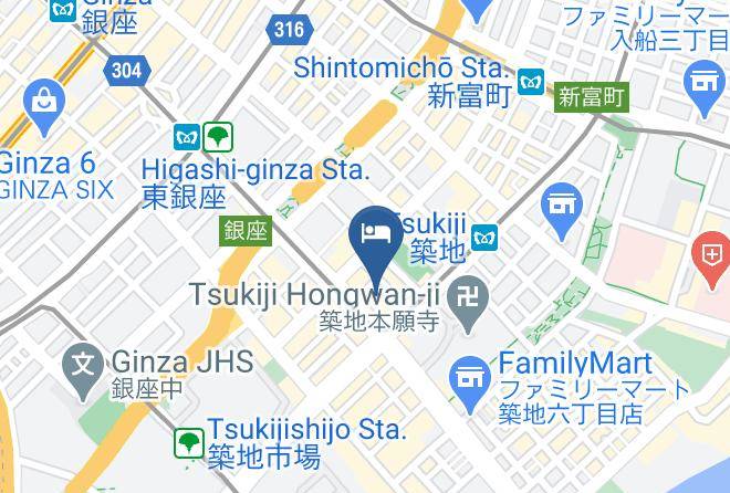 Chuo Ward - Via Inn Higashi Ginza Maps