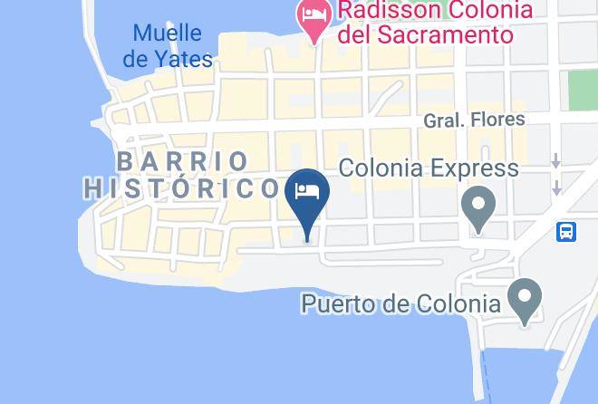 Colonia Del Sacramento - Viajero Hostel Colonia Posada B&b Maps