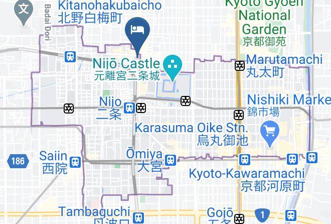 Kyoto City Nakagyo Ward - Viale Jurakumawari Maps