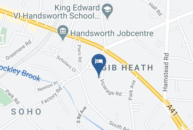 Vicarage Lodge Birmingham Map