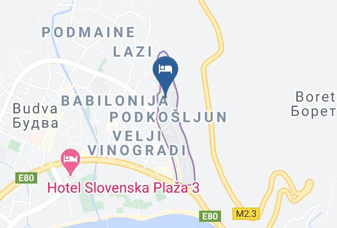 Budva - Vila Anastasia Maps