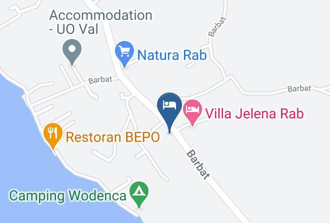 Rab - Vila Anica Maps