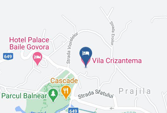 Baile Govora - Vila Crizantema Maps