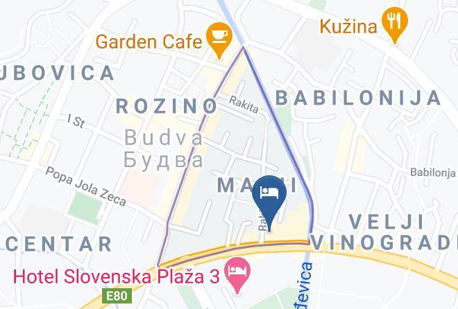 Budva - Vila Djukic Maps