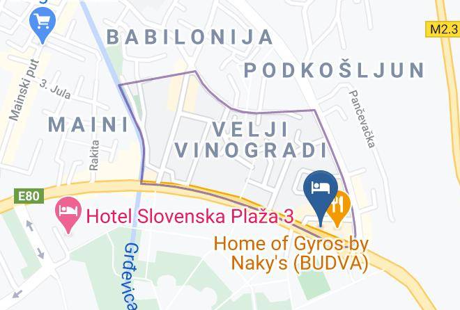 Budva - Vila Gigovic Maps