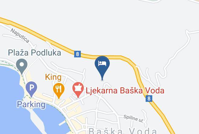 Baska Voda - Vila Jela Maps