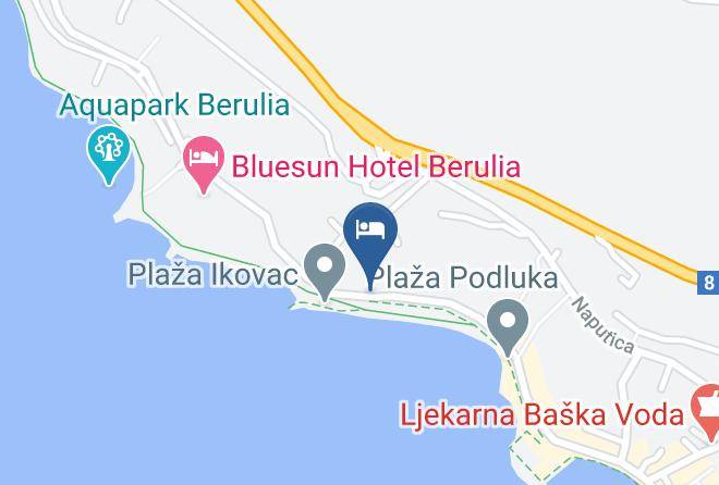 Baska Voda - Vila Junona Maps