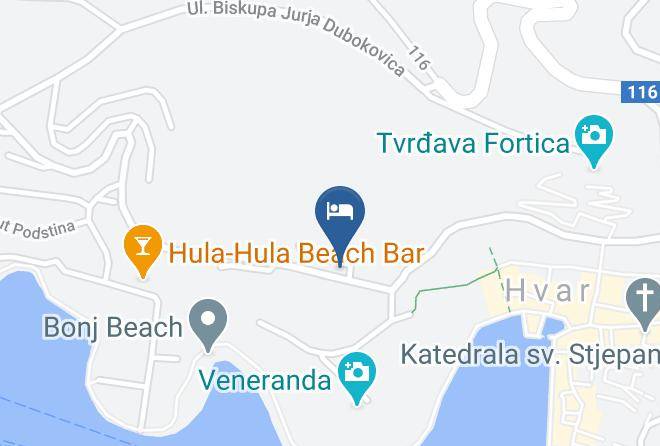 Hvar - Vila Lacman Maps