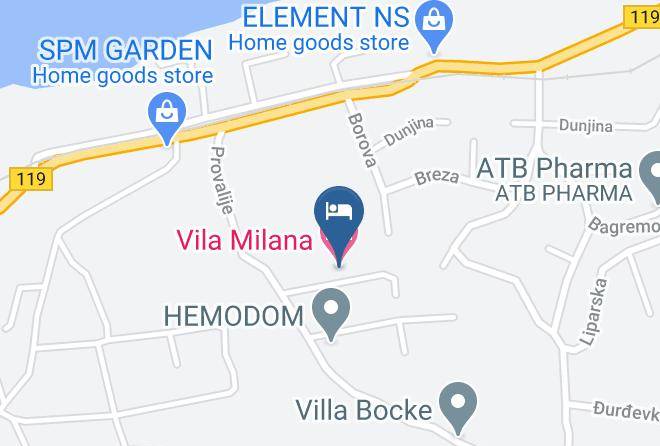 Juzno Backi - Vila Milana Maps