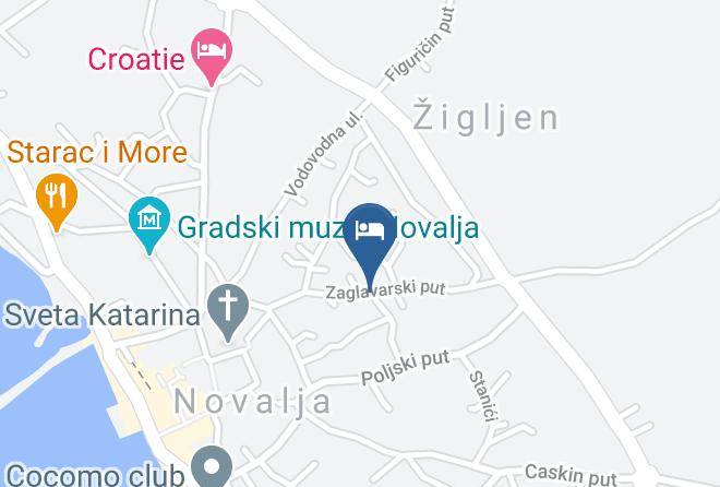 Novalja - Vila Novak Maps