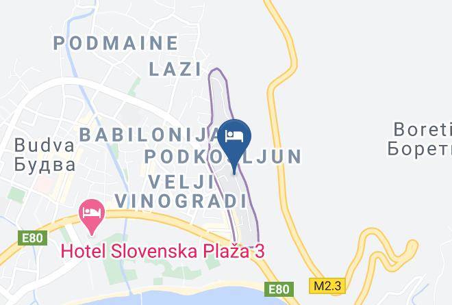 Budva - Vila Prestige Maps