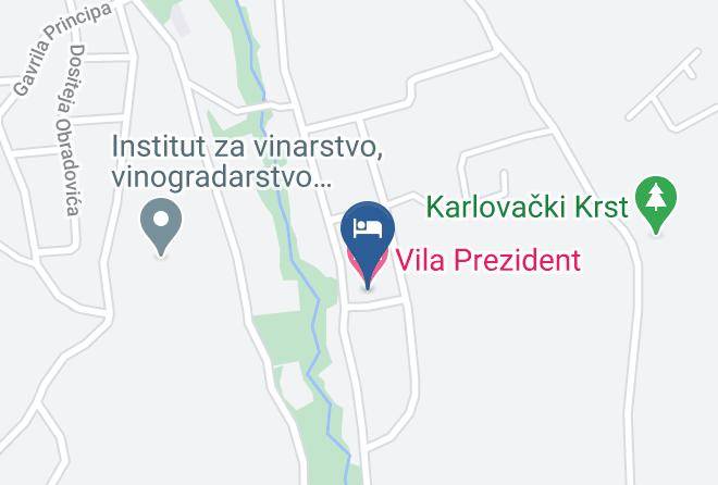Juzno Backi - Vila Prezident Maps