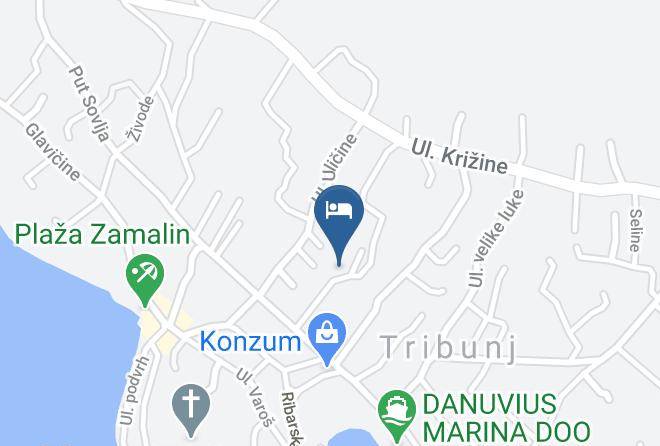 Tribunj - Vila Sara Maps