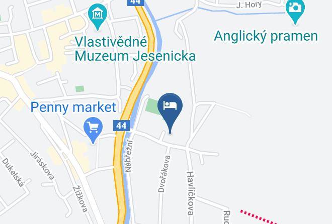 Jesenik - Vila U Parku Maps
