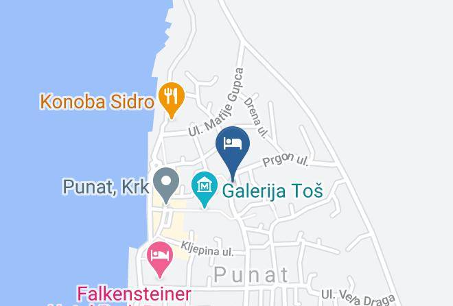 Punat - Vila Zlata Maps