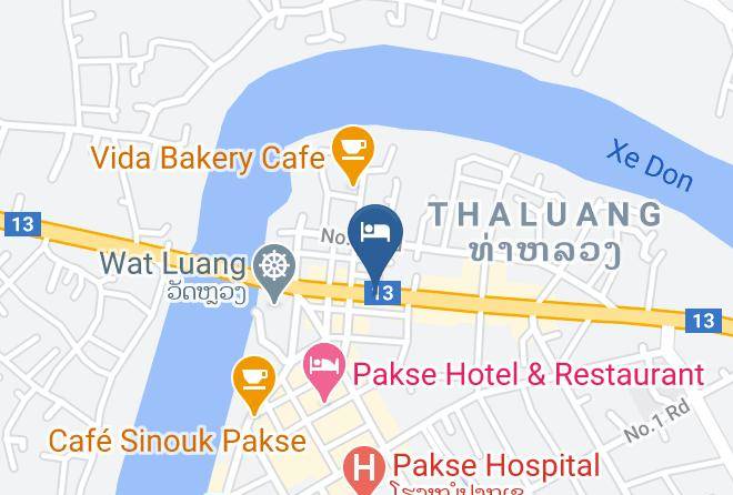 Pakse - Vilaysing Hotel Maps