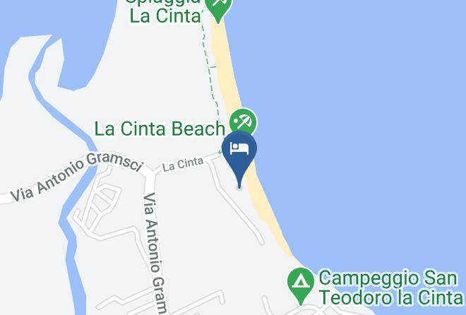 Viletta La Cinta Beach Map