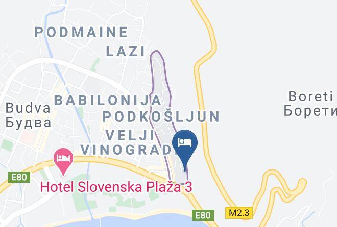 Budva - Vill Lily Maps