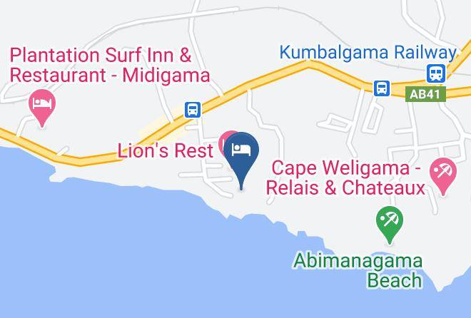 Galle - Naomi Beach Hotel Maps