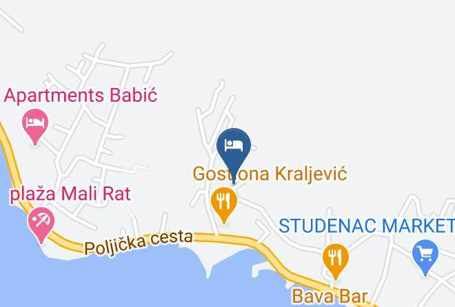 Villa Rako Map - Split Dalmatia - Dugi Rat