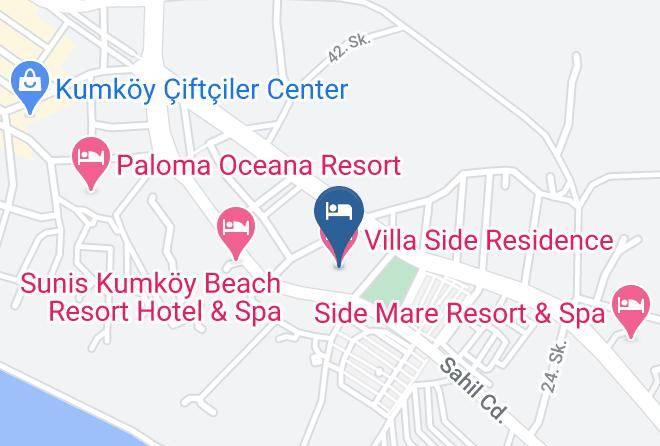 Manavgat - Villa Side Hotel Maps
