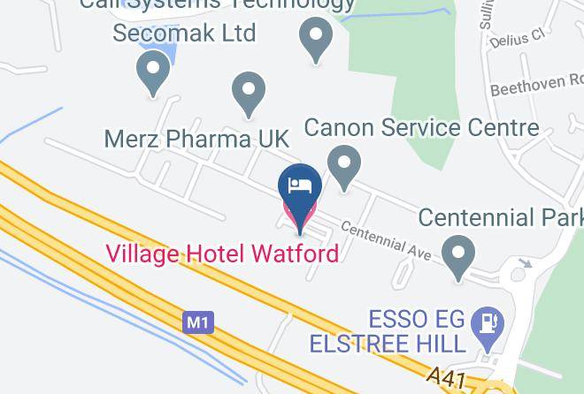 Village Hotel Watford Map