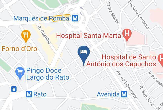 Lisbon - Hotel Vincci Liberdade Maps