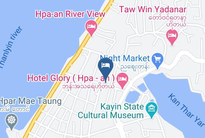 Hpa An - Vintage Hpa An Hotel Maps