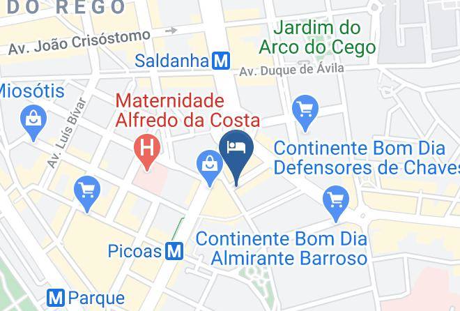 Lisbon - Vip Executive Saldanha Hotel Maps