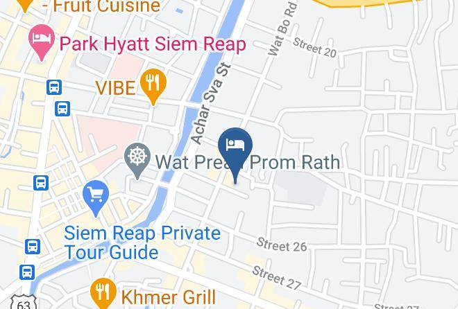 Viroth's Hotel Karte - Siem Reap - Siem Reab Town