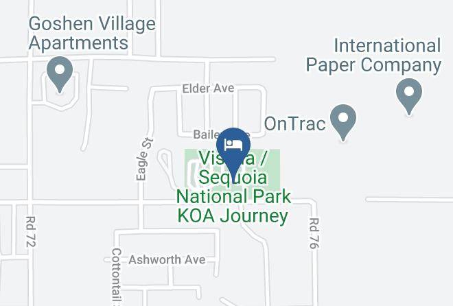 Tulare - Visalia Sequoia National Park Koa Journey Maps