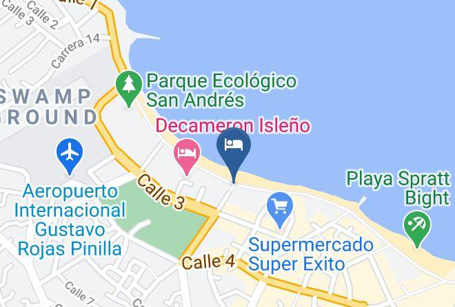 San Andres - Hotel Blue Tone Maps