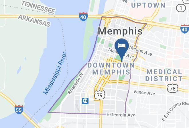 Vista Inn & Suites Memphis Map