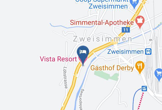 Vista Resort Hotel Carta Geografica - Berne - Obersimmental Saanen