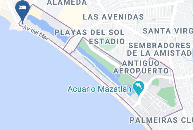 Vistamar Hotel & Bungalows Map - Sinaloa - Mazatlan