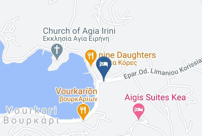 Kea Kythnos - Vourkari Bay Apts Maps