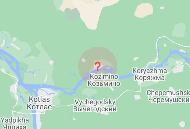 Kotlassky District - Vychegda Gostinitsa Maps