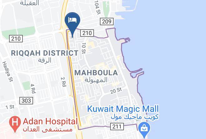 Al Mahboula - Wahaj Boulevard Hotel Maps