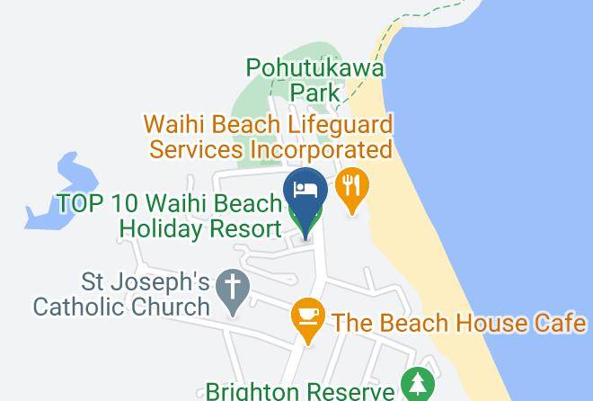Western Bay Of Plenty - Top 10 Waihi Beach Holiday Resort Maps