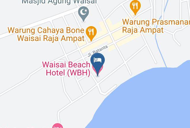 Raja Ampat Regency - Waisai Beach Hotel Maps