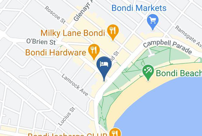 Wake Up Bondi Beach Map - New South Wales - Waverley