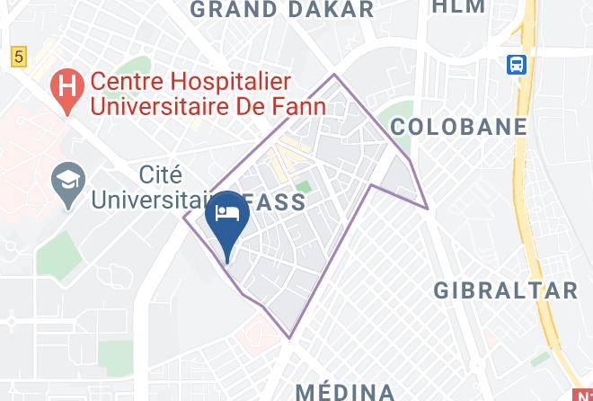 Dakar - Wakola Hotel Cheikh Anta Maps