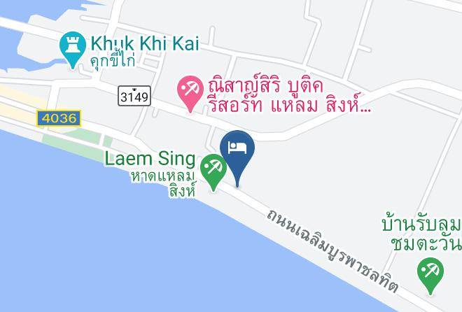 Amphoe Laem Sing - Wang Thong Beach Resort Maps