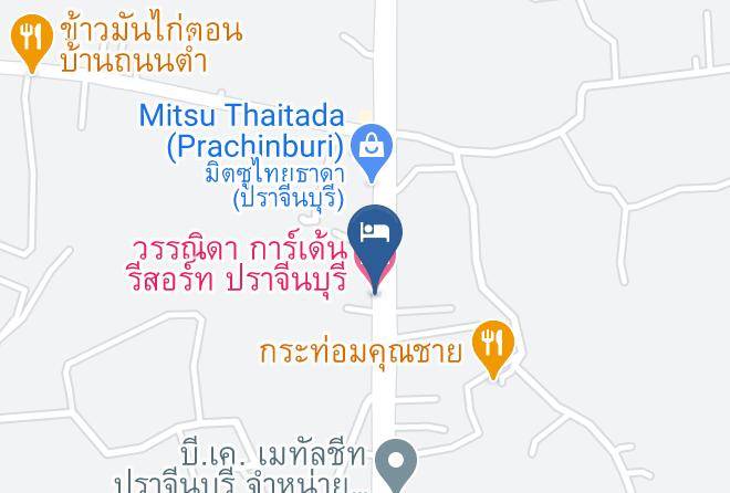 Wannida Garden Resort Prachinburi Map